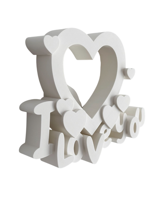 "I Love You" Heart Frame – 3D Photo Stand -Photo Included (7-Inch)