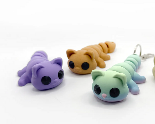 Flexi Cat Keychain – Multicolor