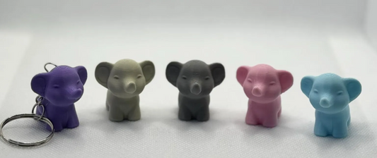Cute Mini Elephant Keychain – Multicolor