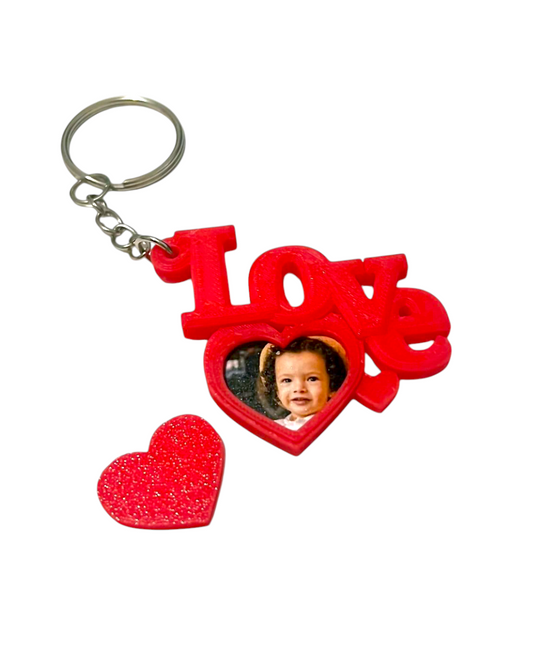 HeartFrame Photo Keychain