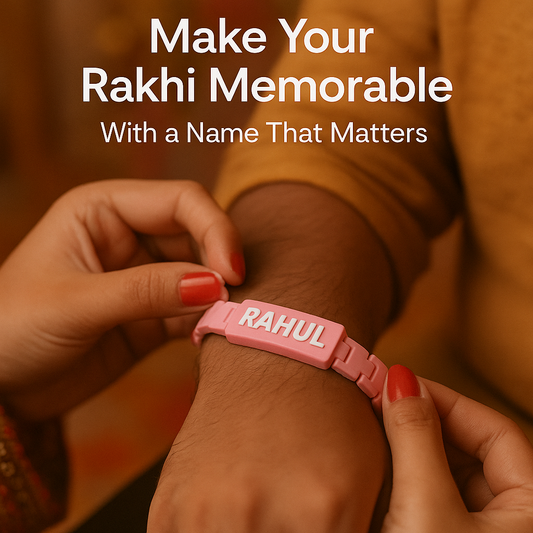 Rakhi Bracelet with Name – Custom Raksha Bandhan Gift. Personalized 3D Printed.