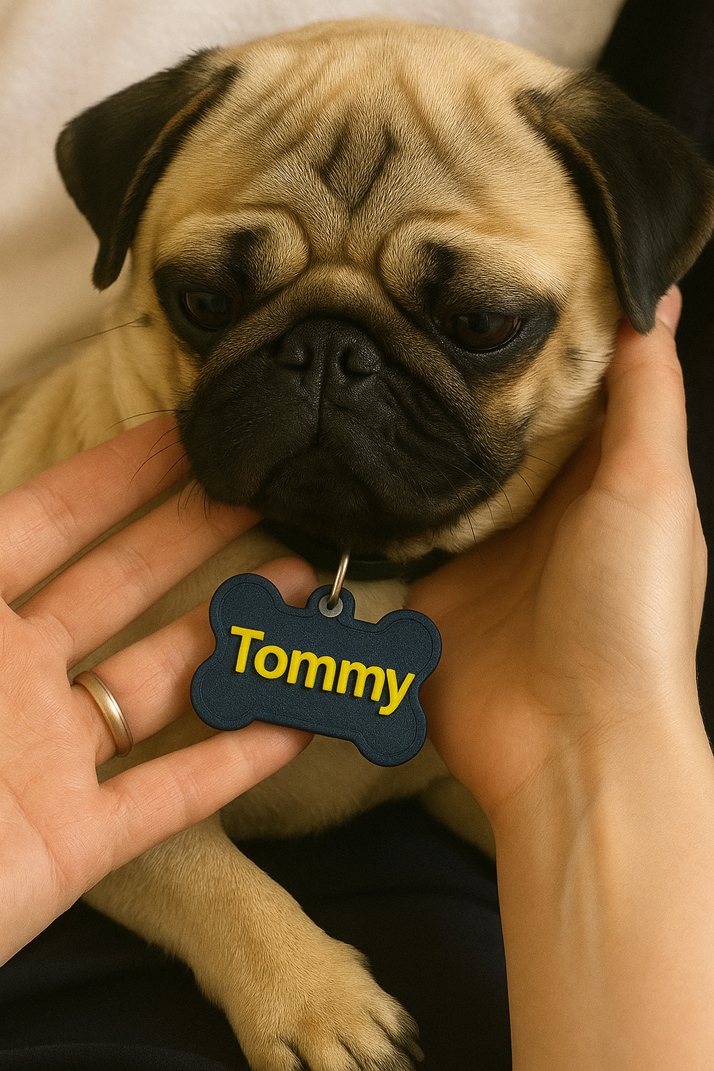 Custom 3D-Printed Pet ID Tag – Bone-Shaped with Name & Emergency Info